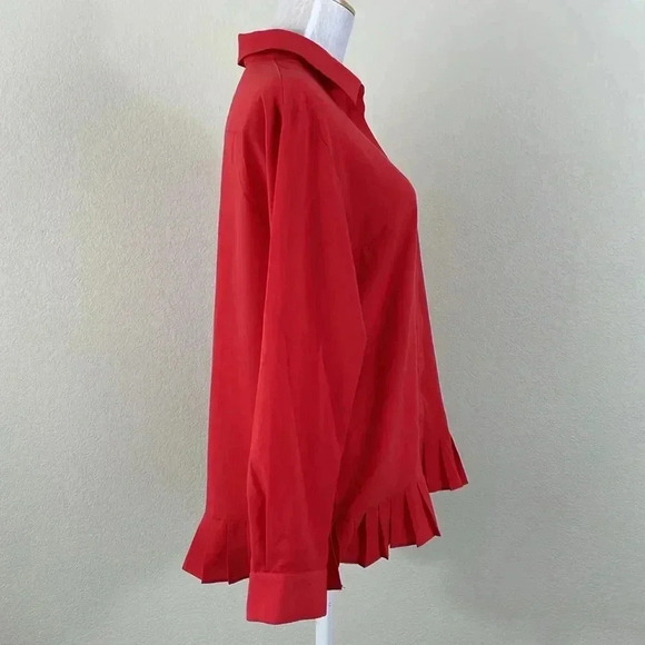 French Connection pleated hem button down shirt size xxs - Picture 4 of 8